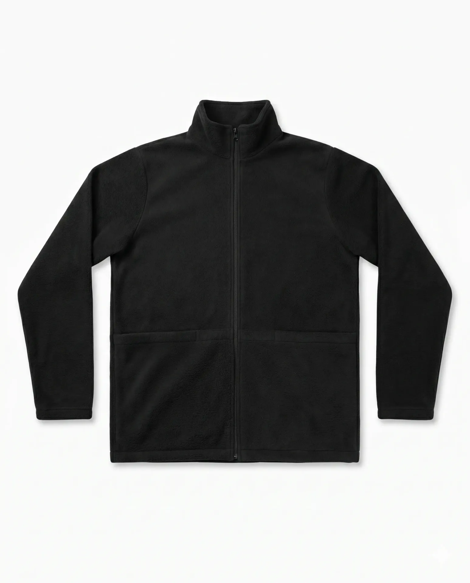 Polaire Médicale Full-Zip BFP | Col Montant Bimatière | Noir