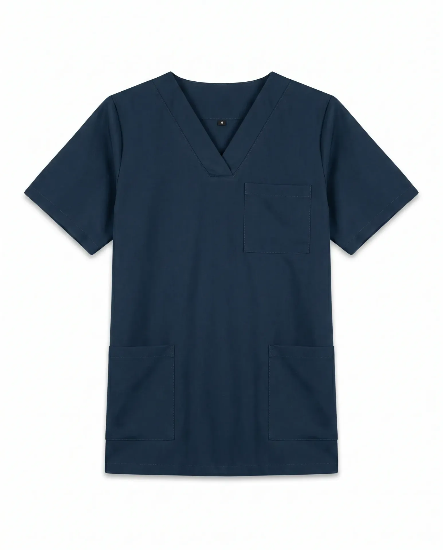 [BFP-TMF-BLM] Pyjama Médical Femme Col V BFP | Cintrée Dos · Cargo Cuisse | Bleu Marine