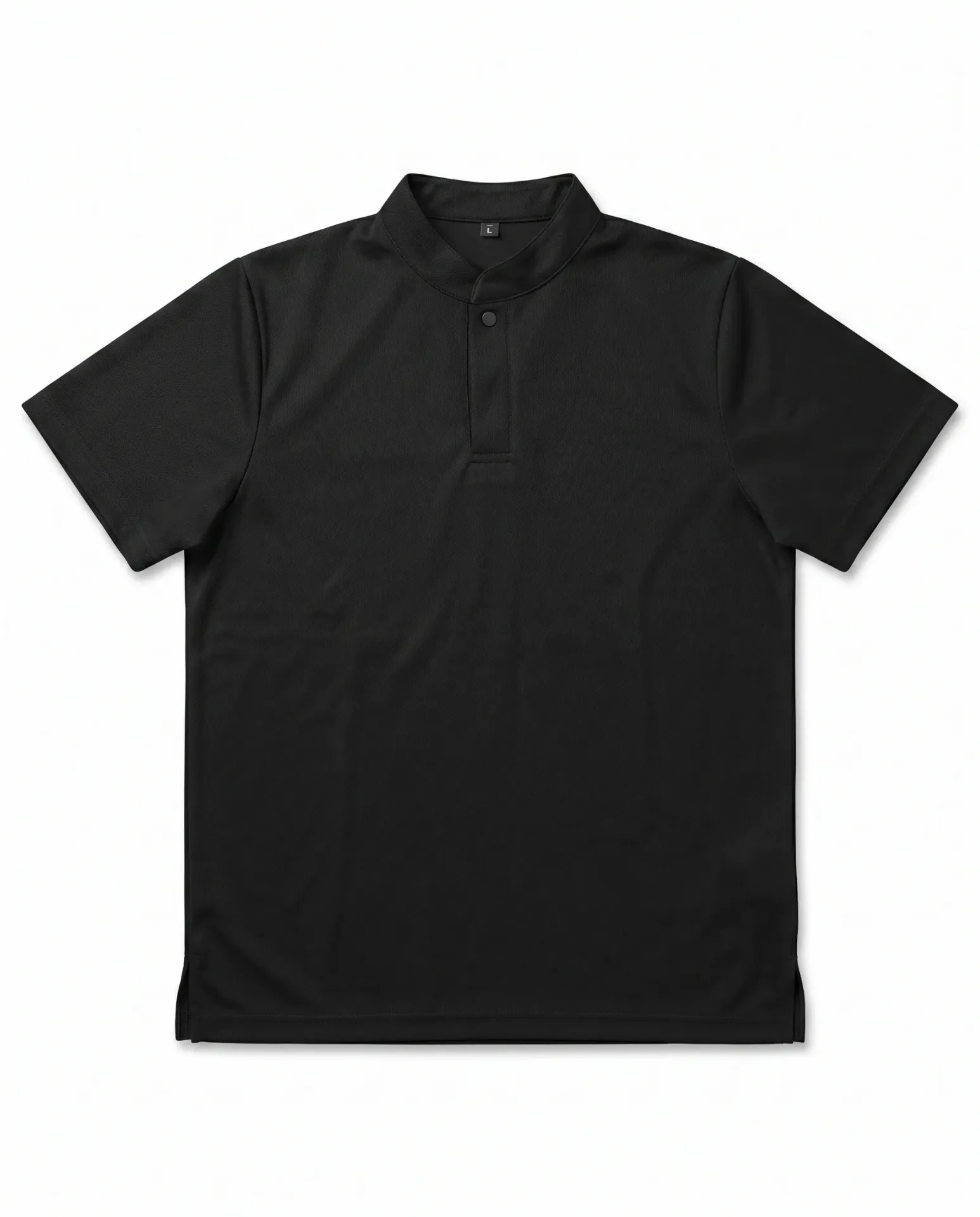 Polo Col Mao BFP | Snap-Button · Dos Épuré | Noir / Marron