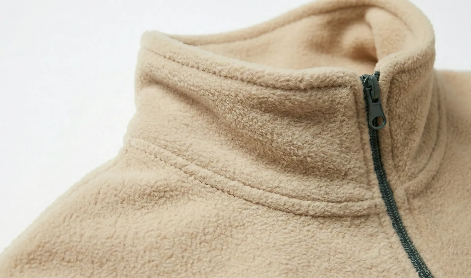 Polaire Médicale Full-Zip BFP | Col Montant Poches Fendues | Ivoire